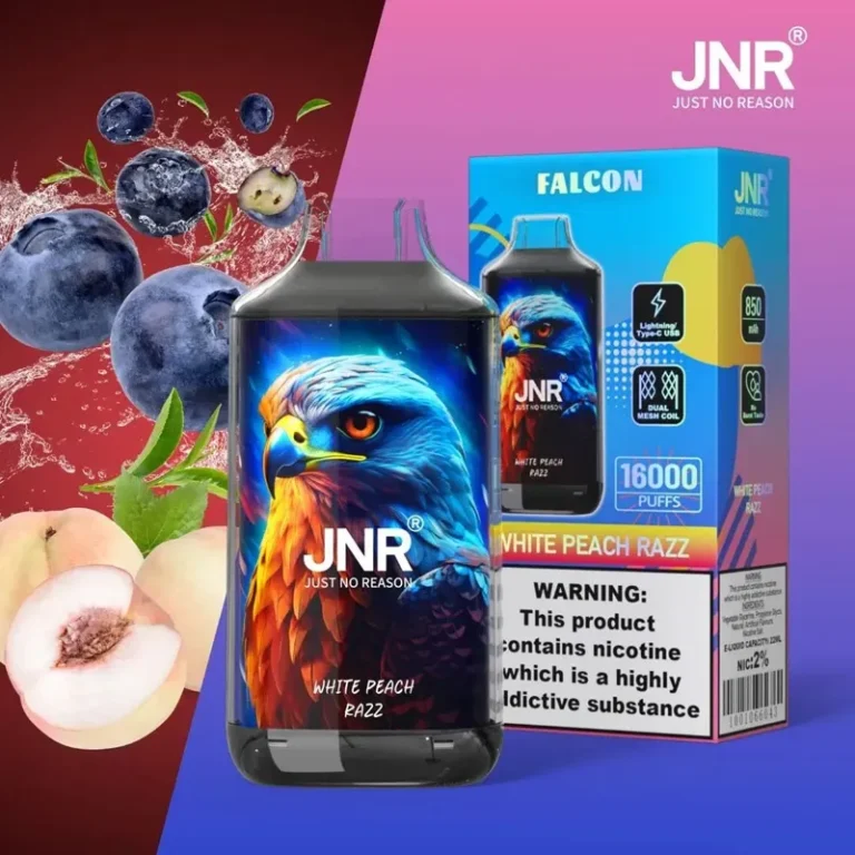 JNR Falcon 16000 — White Peach Razz