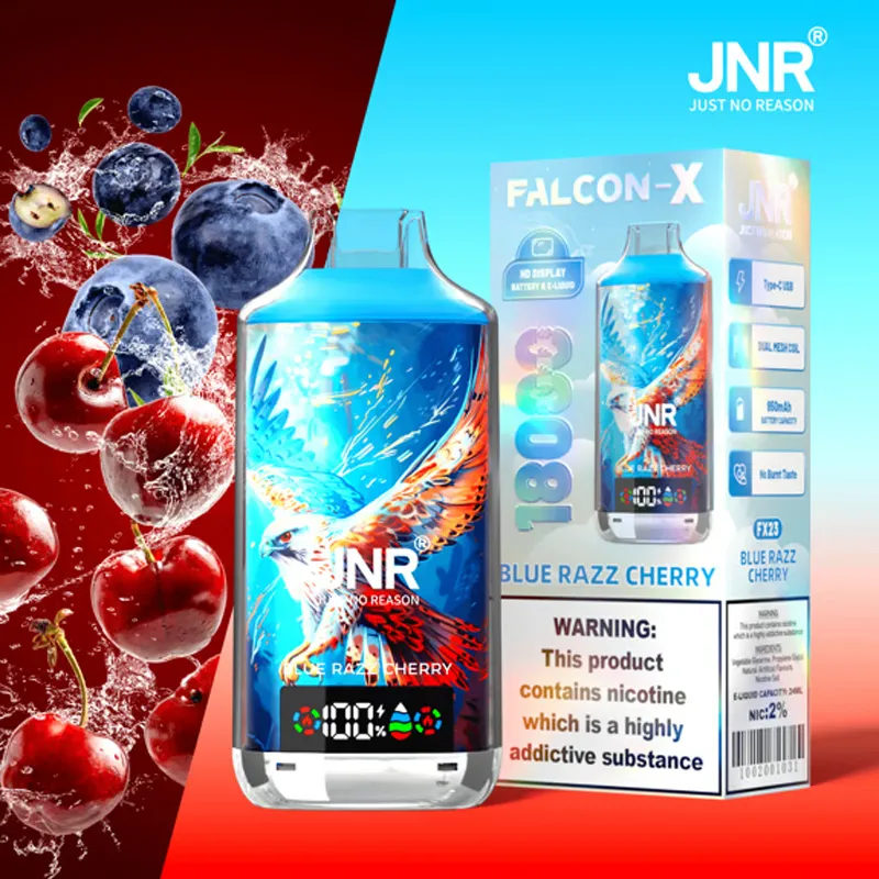 JNR Falcon X 18000 saveur Blue Razz Cherry